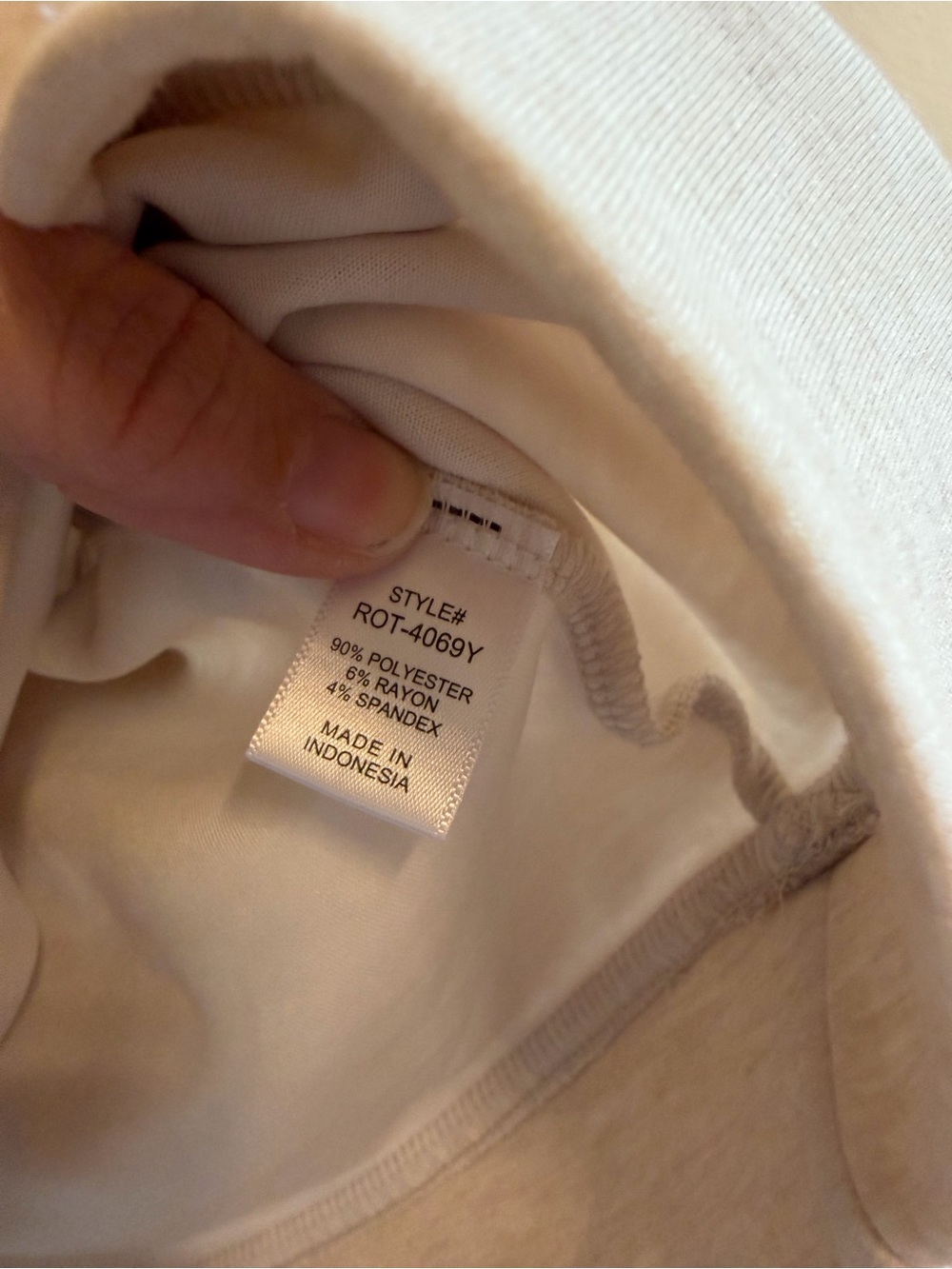 Zenana Cream Half-Zip cropped Pullover Sweatshirt women’s size M - Picture 4 of 9